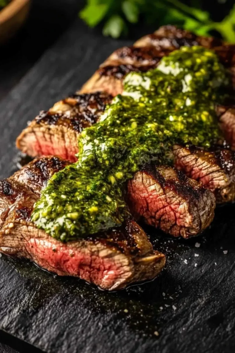 Grilled Flat Iron Steak with Chimichurri