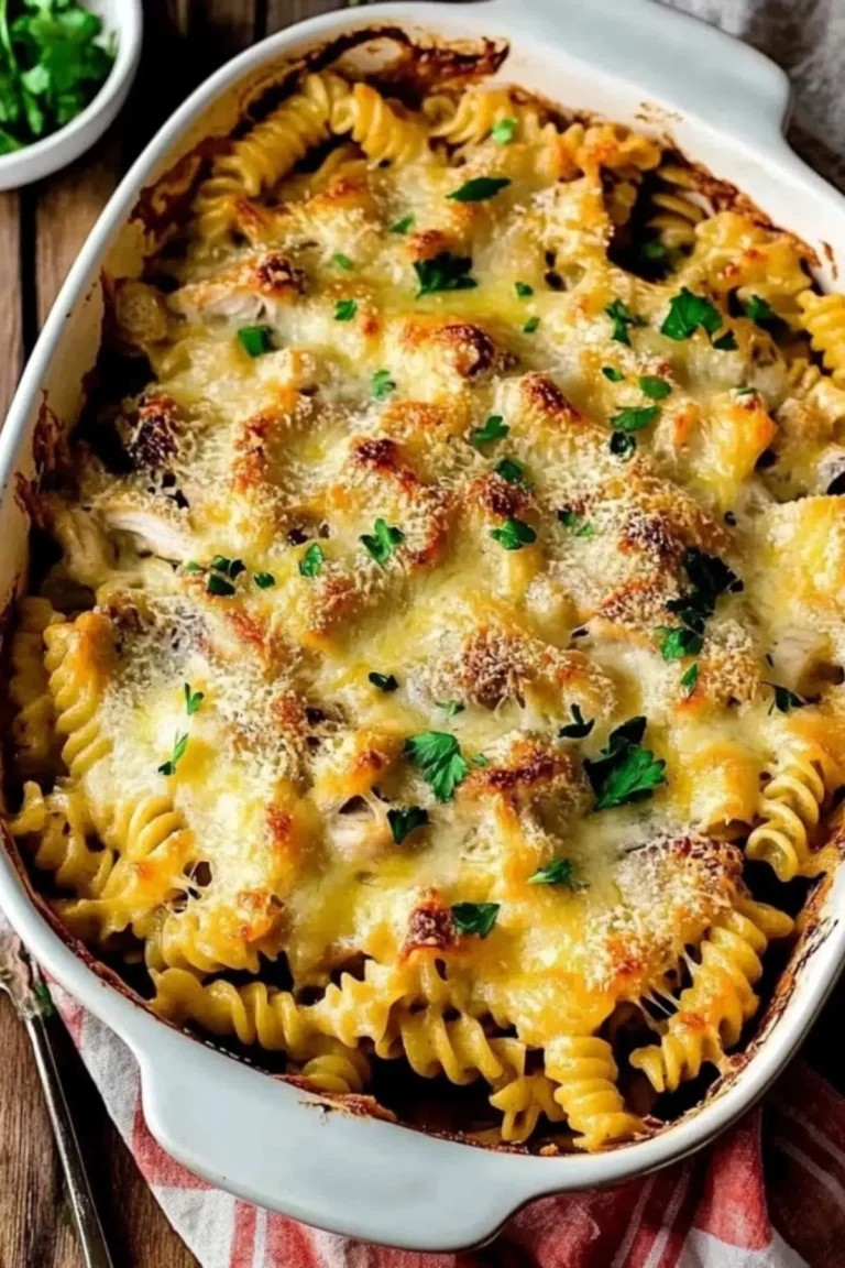 Creamy Chicken Alfredo Pasta Bake