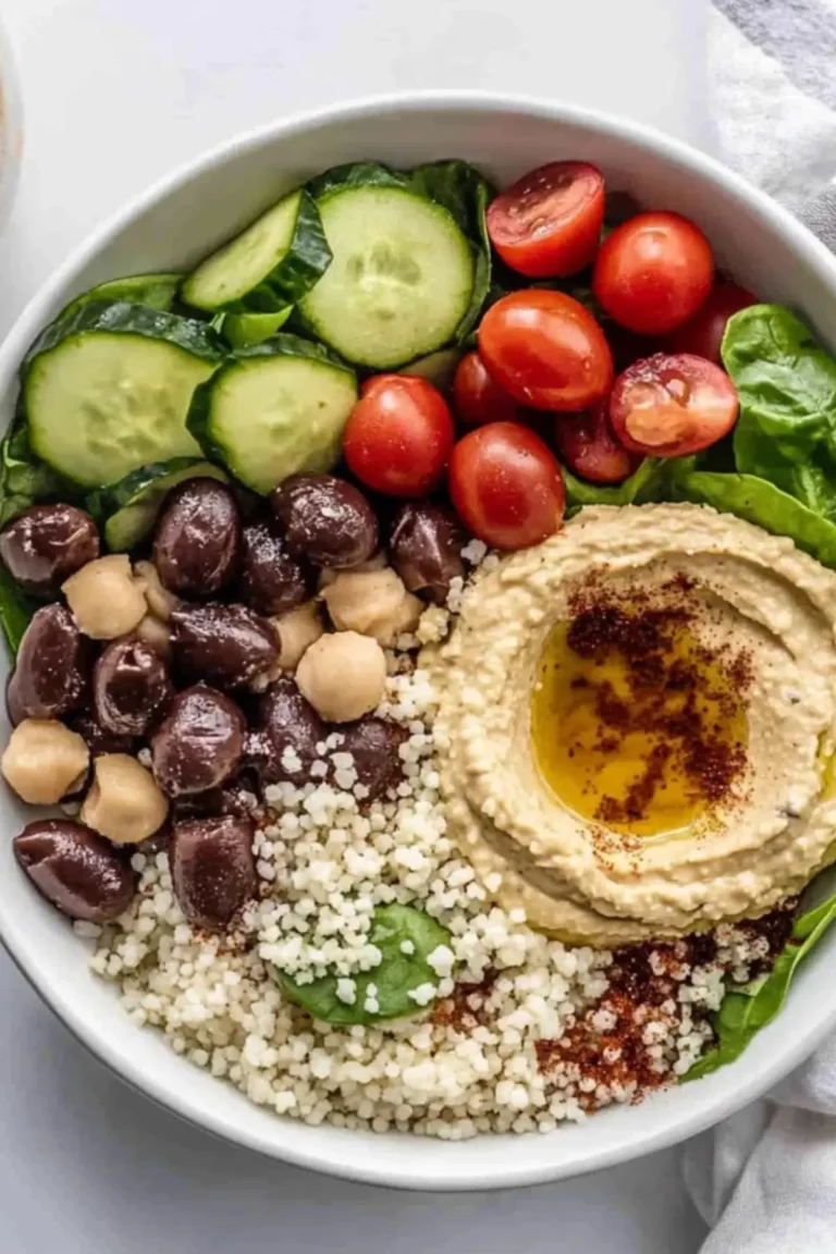 Mediterranean Couscous Bowl with Hummus
