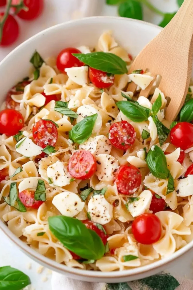 Caprese Pasta Salad with Cherry Tomatoes