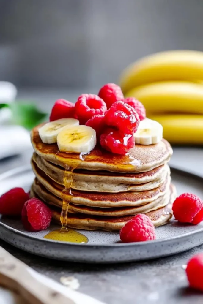 Easy and healthy Banana Oat pancakes