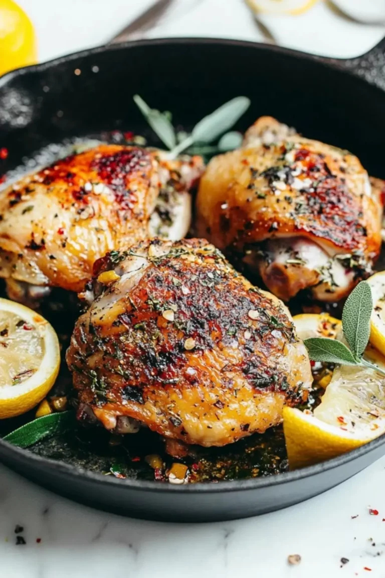 Lemon & Herb Roasted Chicken Thighs