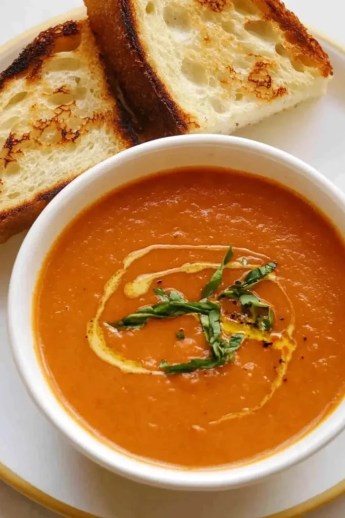 Roasted Creamy Tomato Soup and Grilled Cheese Recipe